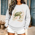 thumbnail image 1 of Womens Crewneck Sweatshirts Sea Turtle Casual Long Sleeve Print Sweatshirt Pullover Casual Fall Top, 1 of 5