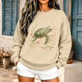 thumbnail image 1 of Womens Crewneck Sweatshirts Sea Turtle Casual Long Sleeve Print Sweatshirt Pullover Casual Fall Top, 1 of 5