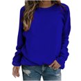 thumbnail image 1 of Womens Crewneck Sweatshirts Trendy Long Sleeve Solid Pullover Tops Loose Casual Lightweight Basic Comfy Fall Outfits, 1 of 5