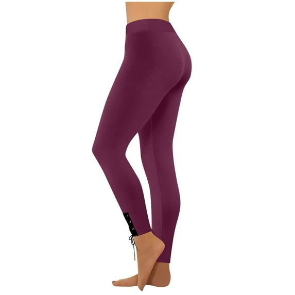 Womens Crisscross Lace up Yoga Pants High Waist Skinny Training Leggings Lounge Gym Fitness Tight Trousers