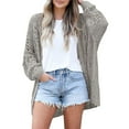 thumbnail image 1 of Womens Crochet Cardigan Sweater Boho Style Oversized Open Front Outwear, 1 of 3
