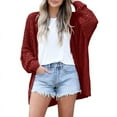 thumbnail image 1 of Womens Crochet Cardigan Sweater Boho Style Oversized Open Front Outwear, 1 of 4