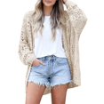 thumbnail image 1 of Womens Crochet Cardigan Sweater Boho Style Oversized Open Front Outwear, 1 of 4