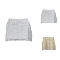 thumbnail image 1 of Womens Crochet Mini Skirt Summer Beach Skirt Cover Up Elegant Lace Hollow out Boho Skirts Coverups, 1 of 4