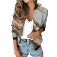 thumbnail image 1 of Womens Crop Bomber Jackets with Pockets Long Sleeve Casual Zip Up Jacket Outerwear No Hood Printed Fashion Coats (M, Gold), 1 of 7
