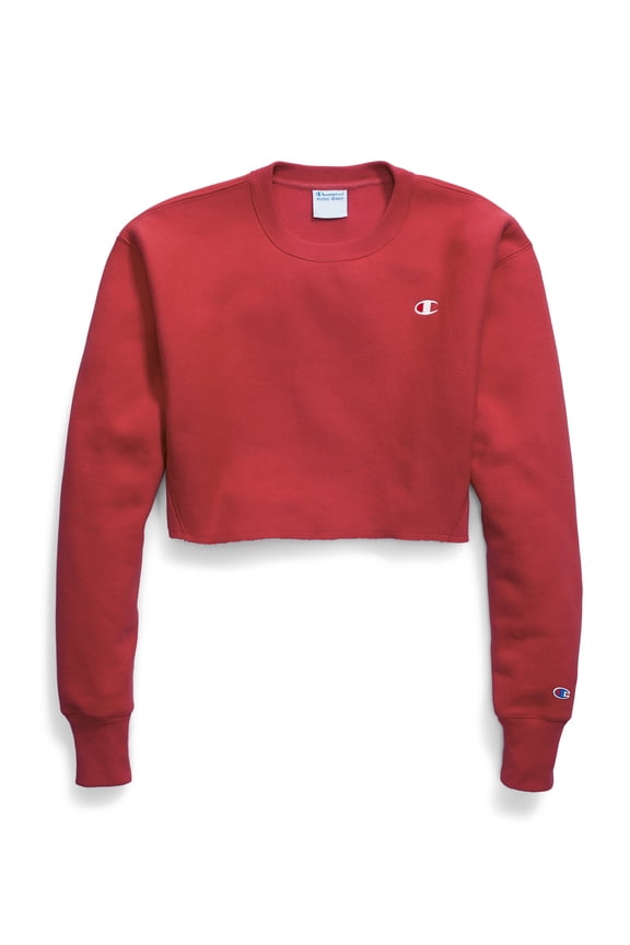 Champion Life Women's Crop Top Sweatshirt Reverse Weave Cut Off Long Sleeve