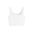 thumbnail image 1 of Womens Crop Tank Tops Rib-Knit Square Scoop Neck Workout Top Summer Yoga Gym Shirts, 1 of 4