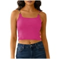 thumbnail image 1 of Womens Crop Tank Tops Seamless Soft Sleeveless Square Neck Shirts Shirts Fitted Basic Undershirt, 1 of 9