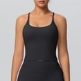 thumbnail image 1 of Womens Crop Tank Tops, Spaghetti Strap Sleeveless Tanks for Women Solid Color Racerback Yoga Running Cropped Sports Bras, 1 of 5
