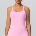 thumbnail image 1 of Womens Crop Tank Tops, Spaghetti Strap Sleeveless Tanks for Women Solid Color Racerback Yoga Running Cropped Sports Bras, 1 of 5