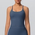 thumbnail image 1 of Womens Crop Tank Tops, Spaghetti Strap Sleeveless Tanks for Women Solid Color Racerback Yoga Running Cropped Sports Bras, 1 of 5
