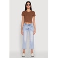thumbnail image 1 of Womens Cropped Short Sleeve Crew Neck Tee, 1 of 5