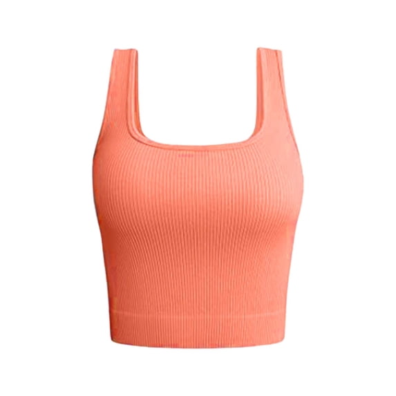 Womens Cropped Tank Tops Sleeveless Crop Tank Top Sports Crop Cami Daily Wear Tank Yoga Crop Basic Tops Going Out Tank Slim Fit Tank Top Under Tank Tops for Women Red M
