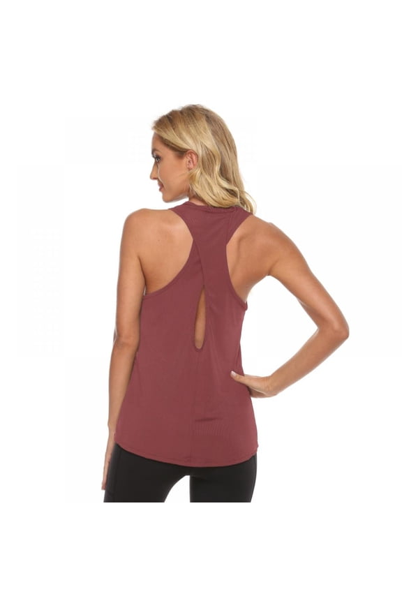 Womens Cross Backless Workout Tops for Women Racerback Tank Tops Open Back Running Tank Tops Muscle Tank Yoga Shirts