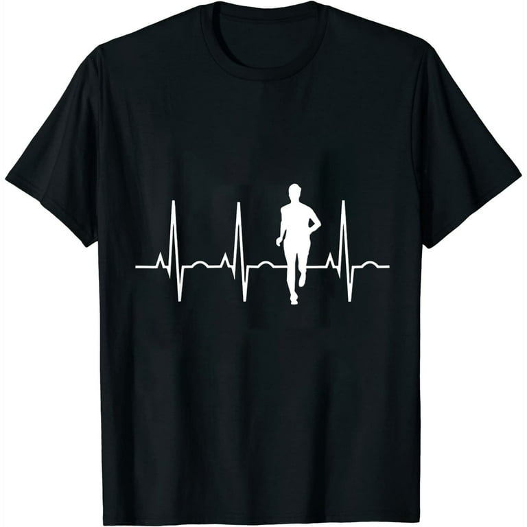 Running Shirt For Men - Runners Heartbeat Gift T-Shirt Running Shirt For Men - Runners Heartbeat Gift T-Shirt