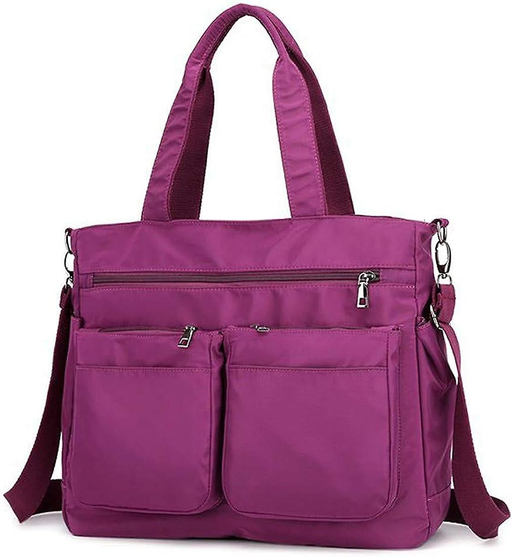 Womens Crossbody Bag, Nylon Purse With Multiple Pockets, Large Shoulder