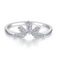 thumbnail image 1 of Womens Crown Ring S925 Silver Stacking Ring With Horse Eye Zircon Index Finger Ring Anniversary Gift Jewellery, 1 of 4