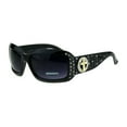 thumbnail image 1 of Womens Crucifix Jewel Iced Out Rhinestone Rectangular Butterfly Sunglasses Black Smoke, 1 of 4