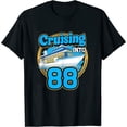 thumbnail image 1 of Womens Cruising Boat 88Th Birthday Cruising Into 88 Birthday Cruise T Shirt Black Large, 1 of 5