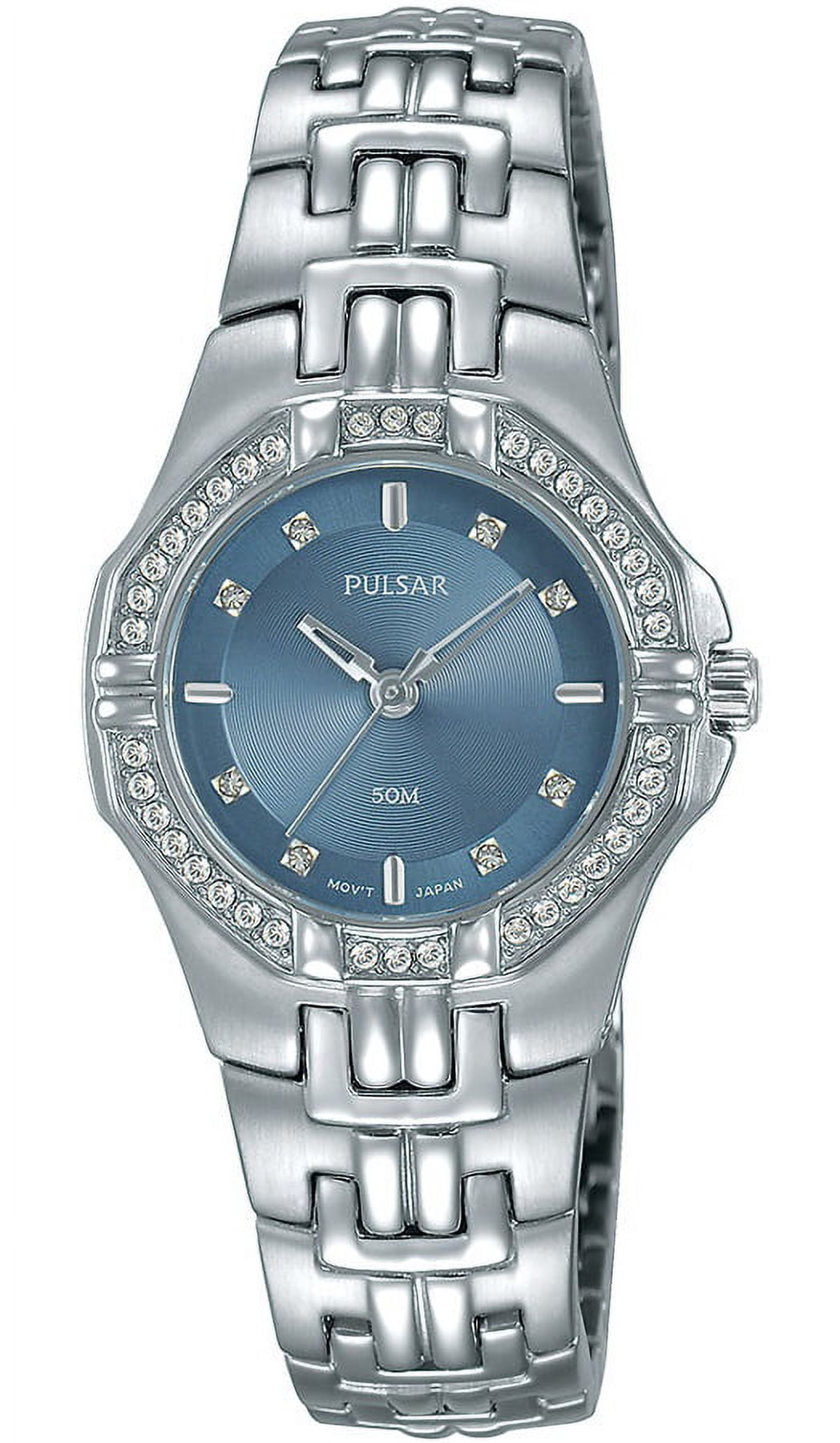 Womens Crystal Bezel Night Out Watch - Stainless Steel  display picture 3