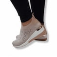 thumbnail image 1 of Womens Crystal Bling Fashion Platform Trainers Ladies Sneakers Slip On Walking Gym Shoes Pink 6, 1 of 3