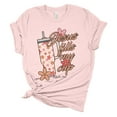 thumbnail image 1 of Womens Cup Tshirt Funny Jesus Fills My Cup Printed Tumbler Short Sleeve T-shirt-Soft Pink-small, 1 of 1