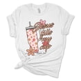 thumbnail image 1 of Womens Cup Tshirt Funny Jesus Fills My Cup Printed Tumbler Short Sleeve T-shirt-White-medium, 1 of 1