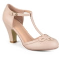 thumbnail image 1 of Womens Cut Out Round Toe T-strap Matte Mary Jane Pumps, 1 of 2