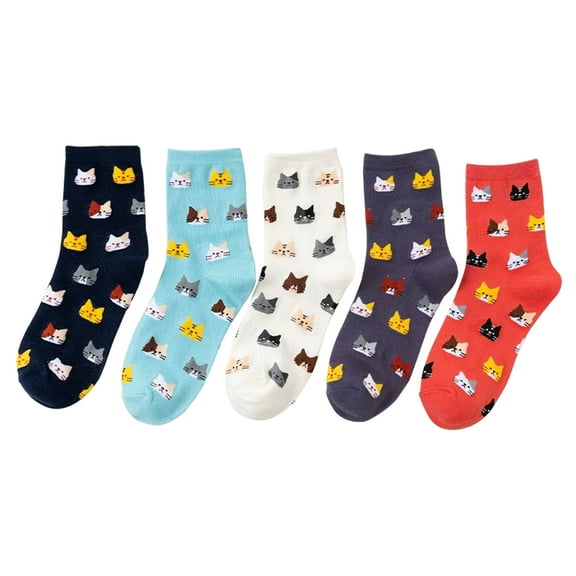 Womens Cute Animal Cat Funny Socks Cotton Novelty  Socks for Cat Lovers Gifts Ideas