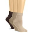 thumbnail image 1 of Womens Cute Ankle Bamboo Socks for All Seaons Home Office Everyday Use, Neutral socks for Granola Girls Clothes, Light Beige-Beige-Brown, 3 Pairs, Shoe Size:6-9, 1 of 4