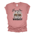 thumbnail image 1 of Womens Cute Cheetah Whiskey Glasses Chasing You Like A Shot Of Whiskey Ladies Short Sleeve T-Shirt-Heather Mauve-Large, 1 of 1