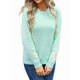 thumbnail image 1 of Womens Cute Flower Sweater Oversized Crewneck Knit Pullover Top Ribbed Knit Winter Outfits Jumper Tops Green XL, 1 of 8