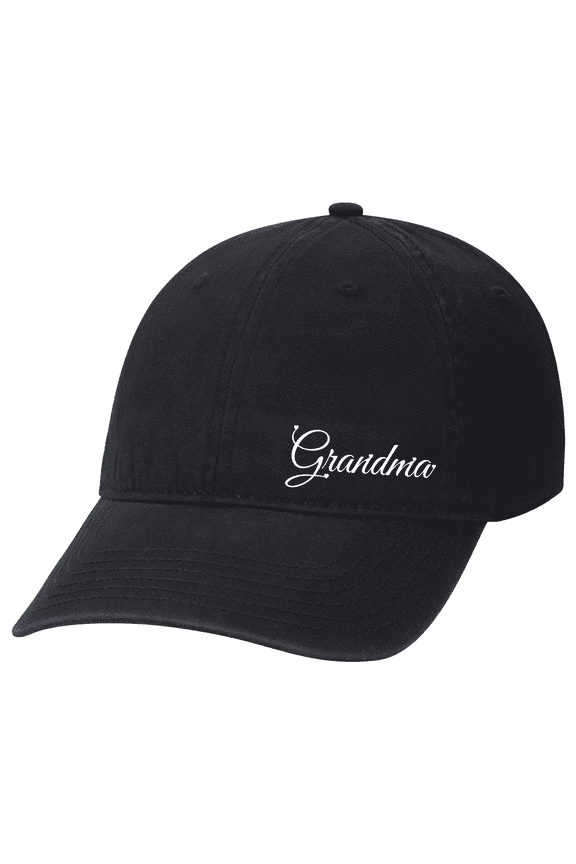 Womens Cute Heart Names In Cursive Mother's Day Embroidered Black Otto Baseball Cap-Grandma