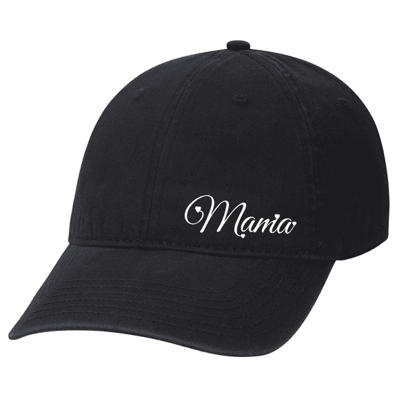Womens Cute Heart Names In Cursive Mother's Day Embroidered Black Otto Baseball Cap-Mama