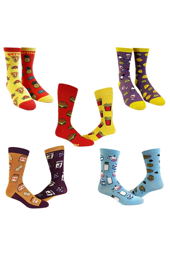 Womens Cute Mismatched Socks Bundle 5 Pack Socks With Funny Graphics for Ladies