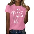 thumbnail image 1 of Womens Cute Printed Tee Shirts Summer Plus Size Casual Graphic Tees Tops, 1 of 3