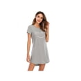 thumbnail image 1 of Womens Cute Short Sleeve Nightgown Print Night Shirt for Sleeping Sleepwear Comfy Sleep Dress S-XXL, 1 of 5