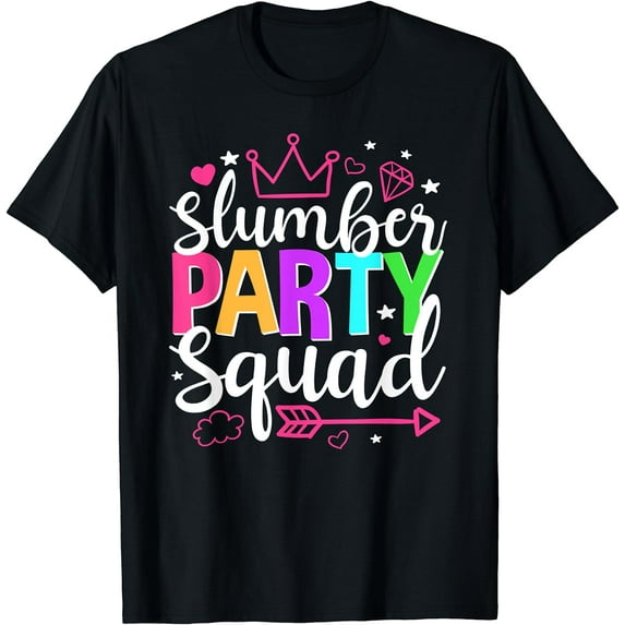 Womens Cute Slumber Party Squad Matching Sleepover T-Shirt