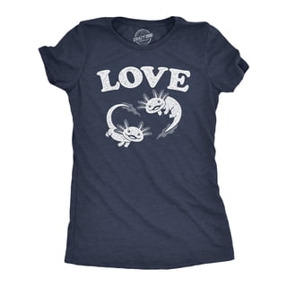 Womens Cute T Shirts Love Axolotl Funny Graphic Tees for Ladies Womens Graphic Tees