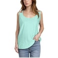 thumbnail image 1 of Womens Cute Tank Tops Eyelet Sleeveless Spaghetti Strap Scoop Neck Loose Casual 2025 Summer Beach Vacation Flowy Shirts, 1 of 6