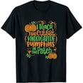 thumbnail image 1 of Womens Cute Teach Cutest Pumpkins In The Patch Kindergarten Teacher T-Shirt White Small, 1 of 5