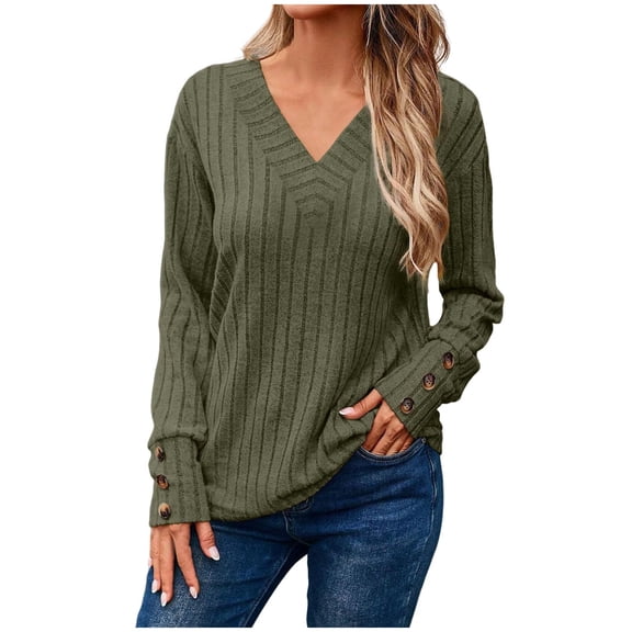 Womens Cute Tops Long Sleeve Crew Neck Tops Green Thermal Shirts Women Warm Tops for Women Fall Clothing for Women