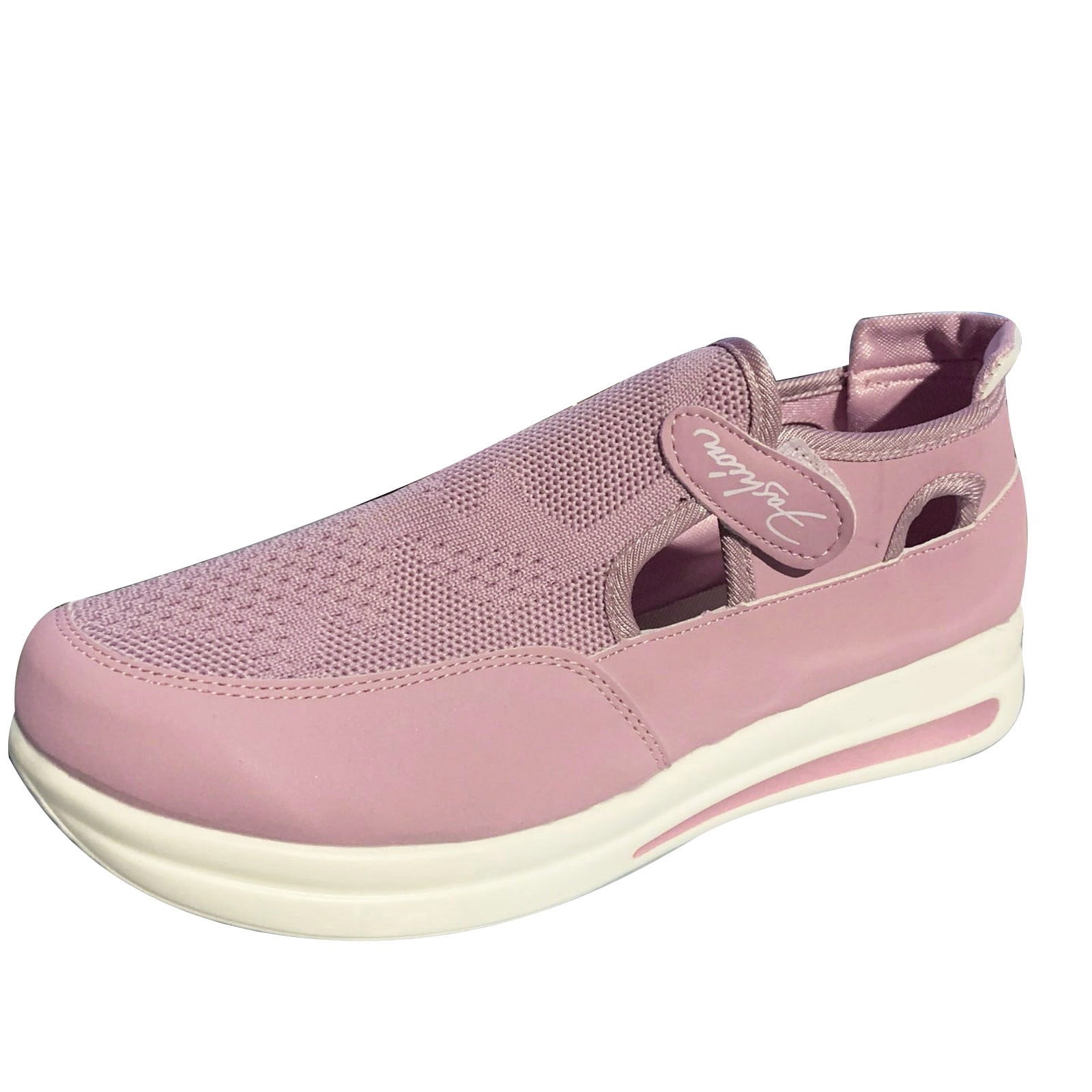 Womens Cutout Platform Slip On Sneakers, Hollow Mesh Thick Sole Casual ...