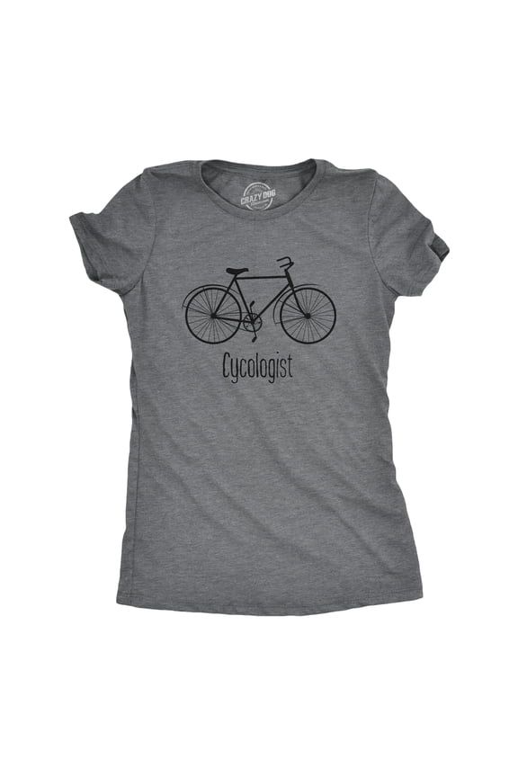 Womens Cycologist Funny Psychology Biking Cyclist Gift for Biker Graphic Sarcasm Womens Graphic Tees