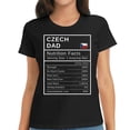 thumbnail image 1 of Womens Czech Dad, Nutrition Facts Shirt Fathers Day Hero Gift T-Shirt Black 2XL, 1 of 3