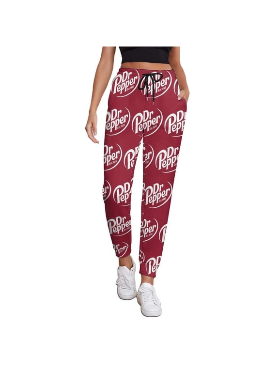 Womens D-Red Cartoon-Pep--P--Ers Sweatpants with Pockets Elastic Waist Soft Leggings Joggers Workout Pants