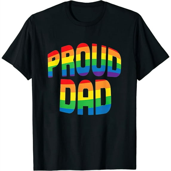 Womens Dad Gay Ally Shirt Gay Pride Lgbt Allies Rainbow Flag Black Small