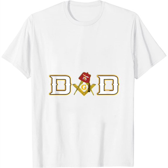 Womens Dad Shriners Fez Masonic Noble Mystic Shrine Father's Day T-Shirt White
