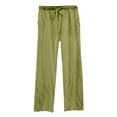 thumbnail image 1 of Womens Daily Elastic Waist Workout Trousers Solid Long Pants Loose Casual Pockets Trousers, 1 of 2