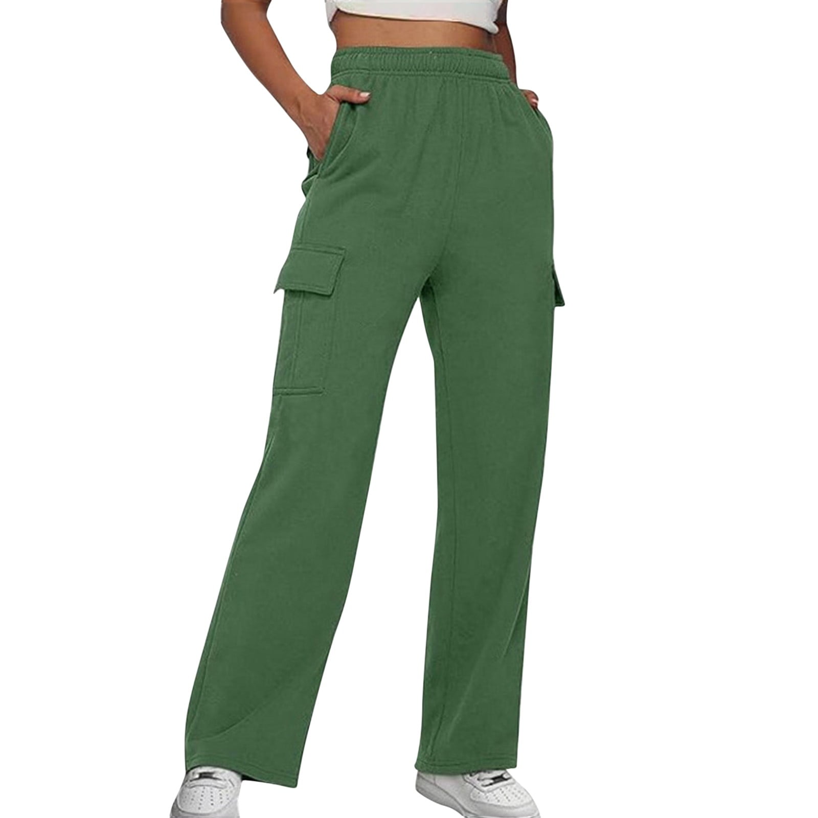Womens Daily Home Outdoor Womens Pants for Work Business Casual Elastic